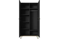 Bogart Szafy*NICOLE SZAFA 100 2DP - czarny mat / złoty stelaż