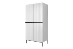 Bogart Szafy*NICOLE SZAFA 100 2DP2SZ - biały mat / czarny stelaż