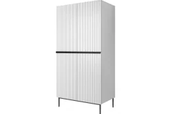 Bogart Szafy*NICOLE SZAFA 100 2DP2SZ - biały mat / czarny stelaż