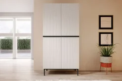 Bogart Szafy*NICOLE SZAFA 100 2DP2SZ - biały mat / czarny stelaż