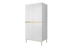 Bogart Szafy*NICOLE SZAFA 100 2DP2SZ - biały mat / złoty stelaż
