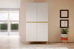 Bogart Szafy*NICOLE SZAFA 100 2DP2SZ - biały mat / złoty stelaż