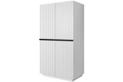 Bogart Szafy*NICOLE SZAFA 100 2DP2SZ - biały mat / czarne uchwyty / cokół