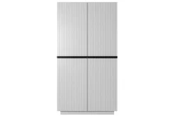 Bogart Szafy*NICOLE SZAFA 100 2DP2SZ - biały mat / czarne uchwyty / cokół