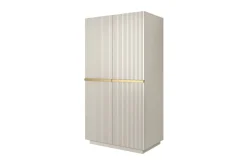 Bogart Szafy*NICOLE SZAFA 100 2DP2SZ - cashmere / złote uchwyty / cokół