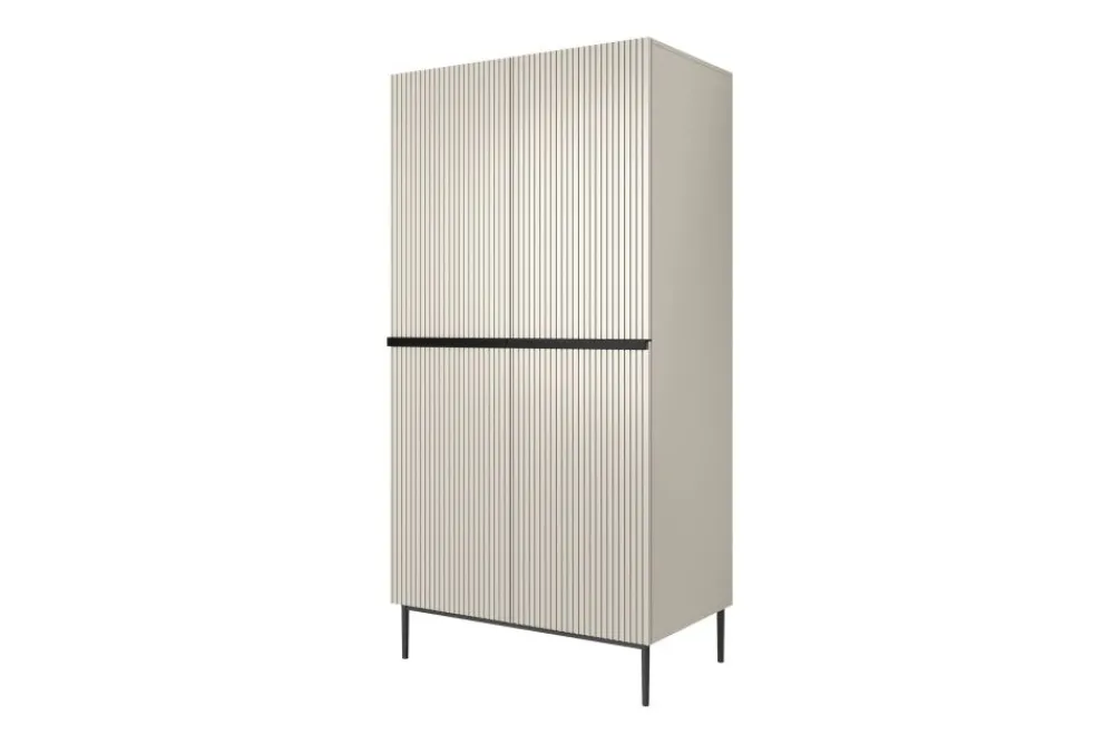 Bogart Szafy*NICOLE SZAFA 100 2DP2SZ - cashmere / czarny stelaż