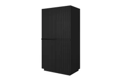 Bogart Szafy*NICOLE SZAFA 100 2DP2SZ - czarny mat / czarne uchwyty / cokół