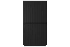 Bogart Szafy*NICOLE SZAFA 100 2DP2SZ - czarny mat / czarne uchwyty / cokół