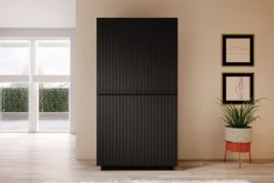 Bogart Szafy*NICOLE SZAFA 100 2DP2SZ - czarny mat / czarne uchwyty / cokół