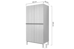 Bogart Szafy*NICOLE SZAFA 100 2DP2SZ - czarny mat / czarny stelaż