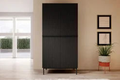 Bogart Szafy*NICOLE SZAFA 100 2DP2SZ - czarny mat / czarny stelaż