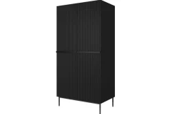 Bogart Szafy*NICOLE SZAFA 100 2DP2SZ - czarny mat / czarny stelaż