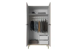 Bogart Szafy*NICOLE SZAFA 100 2D2SZ - anticrosa / złoty stelaż