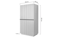 Bogart Szafy*NICOLE SZAFA 100 2D2SZ - anticrosa / złote uchwyty / cokół