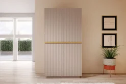 Bogart Szafy*NICOLE SZAFA 100 2D2SZ - anticrosa / złote uchwyty / cokół