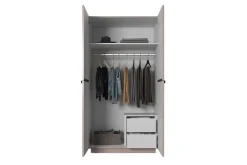 Bogart Szafy*NICOLE SZAFA 100 2D2SZ - anticrosa / złote uchwyty / cokół