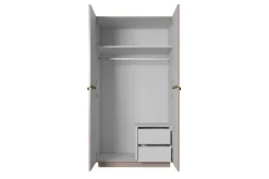 Bogart Szafy*NICOLE SZAFA 100 2D2SZ - anticrosa / złote uchwyty / cokół