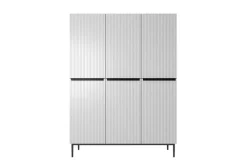 Bogart Szafy*NICOLE SZAFA 150 3D2SZ - biały mat / czarny stelaż