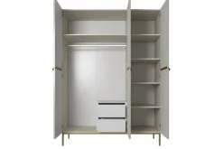 Bogart Szafy*NICOLE SZAFA 150 3D2SZ - cashmere / złoty stelaż