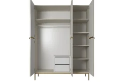 Bogart Szafy*NICOLE SZAFA 150 3D2SZ - cashmere / złoty stelaż