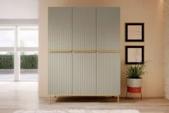 Bogart Szafy*NICOLE SZAFA 150 3D2SZ - cashmere / złoty stelaż