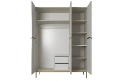 Bogart Szafy*NICOLE SZAFA 150 3D2SZ - cashmere / złoty stelaż