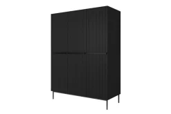 Bogart Szafy*NICOLE SZAFA 150 3D2SZ - czarny mat / czarny stelaż