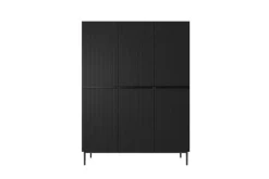 Bogart Szafy*NICOLE SZAFA 150 3D2SZ - czarny mat / czarny stelaż