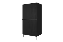 Bogart Szafy*NICOLE SZAFA 100 2D2SZ - czarny mat / czarny stelaż