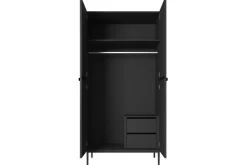 Bogart Szafy*NICOLE SZAFA 100 2D2SZ - czarny mat / czarny stelaż