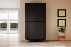 Bogart Szafy*NICOLE SZAFA 100 2D2SZ - czarny mat / czarny stelaż