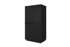 Bogart Szafy*NICOLE SZAFA 100 2D2SZ - czarny mat / czarne uchwyty / cokół