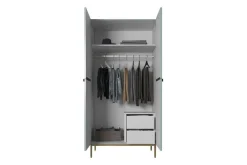 Bogart Szafy*NICOLE SZAFA 100 2D2SZ - fjord / złoty stelaż