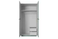 Bogart Szafy*NICOLE SZAFA 100 2D2SZ - fjord / złote uchwyty / cokół