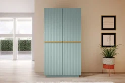 Bogart Szafy*NICOLE SZAFA 100 2D2SZ - fjord / złote uchwyty / cokół