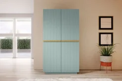 Bogart Szafy*NICOLE SZAFA 100 2D2SZ - fjord / złote uchwyty / cokół