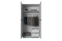 Bogart Szafy*NICOLE SZAFA 100 2D2SZ - fjord / złote uchwyty / cokół