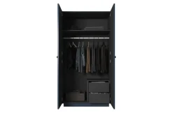 Bogart Szafy*NICOLE SZAFA 100 2D2SZ - wave blue / złote uchwyty / cokół