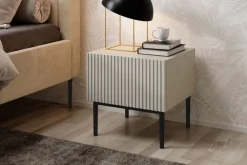 Bogart Szafki I Regały*NICOLE SZAFKA NOCNA 46 1SZ (2 szt.) - cashmere / czarny stelaż