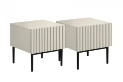 Bogart Szafki I Regały*NICOLE SZAFKA NOCNA 46 1SZ (2 szt.) - cashmere / czarny stelaż