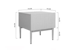 Bogart Szafki I Regały*NICOLE SZAFKA NOCNA 46 1SZ (2 szt.) - cashmere / czarny stelaż