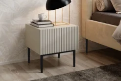 Bogart Szafki I Regały*NICOLE SZAFKA NOCNA 46 1SZ (2 szt.) - cashmere / czarny stelaż