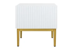 Bogart Szafki Nocne*NICOLE SZAFKA NOCNA 46 1SZ (2 szt.) - biały mat / złoty stelaż