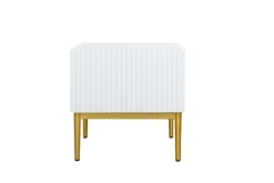 Bogart Szafki Nocne*NICOLE SZAFKA NOCNA 46 1SZ (2 szt.) - biały mat / złoty stelaż