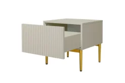 Bogart Szafki I Regały*NICOLE SZAFKA NOCNA 46 1SZ (2 szt.) - cashmere / złoty stelaż