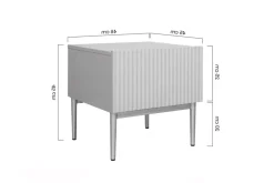 Bogart Szafki I Regały*NICOLE SZAFKA NOCNA 46 1SZ (2 szt.) - cashmere / złoty stelaż