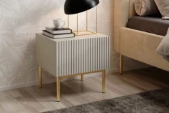 Bogart Szafki I Regały*NICOLE SZAFKA NOCNA 46 1SZ (2 szt.) - cashmere / złoty stelaż