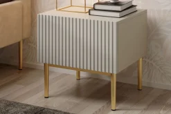 Bogart Szafki I Regały*NICOLE SZAFKA NOCNA 46 1SZ (2 szt.) - cashmere / złoty stelaż