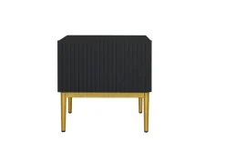 Bogart Szafki I Regały*NICOLE SZAFKA NOCNA 46 1SZ (2 szt.) - czarny mat / złoty stelaż