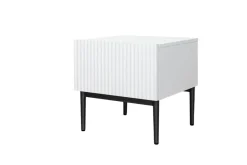 Bogart Szafki Nocne*NICOLE SZAFKA NOCNA 46 1SZ (2 szt.) - biały mat / czarny stelaż